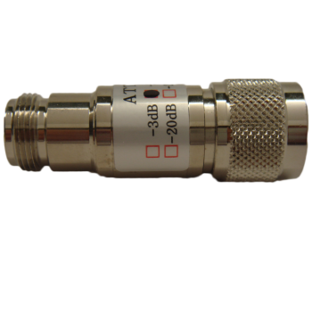 10 dB In-line Fixed Attenuator - N Male to N Female - 1 Watt Up to 3 GHz