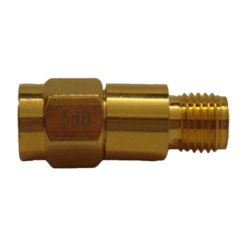 3 dB In-line Fixed Attenuator - SMA Male to SMA Female - 1 Watt Up to 3 GHz