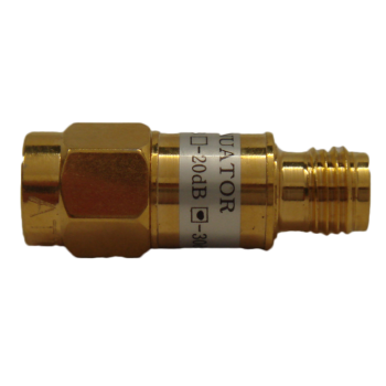 30 dB In-line Fixed Attenuator - SMA Male to SMA Female - 1 Watt Up to 3 GHz