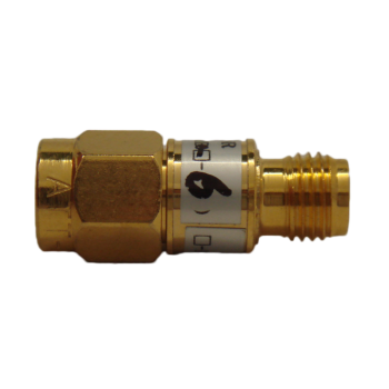 6 dB In-line Fixed Attenuator - SMA Male to SMA Female - 1 Watt Up to 3 GHz