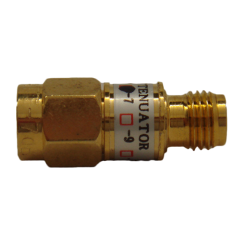 7 dB In-line Fixed Attenuator - SMA Male to SMA Female - 1 Watt Up to 3 GHz