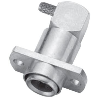 BMA Right Angle Float Mount 2 Hole Jack For .100" OD Coax (RG174, RG188, RG316)