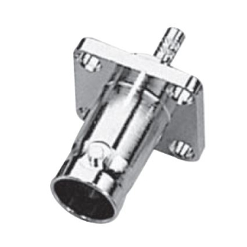 BNC 4 Hole Flange Jack For .195" OD Coax (e.g. RG58, RG142, RG400)