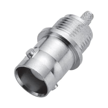 BNC Front Mount Bulkhead Jack For .100" OD Coax (RG174, RG188, RG316)