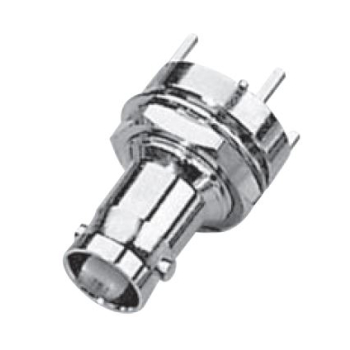 BNC Straight Bulkhead Jack For PCB Through Hole