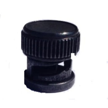 BNC Male Dust Cap, Lusterless Black, No Chain