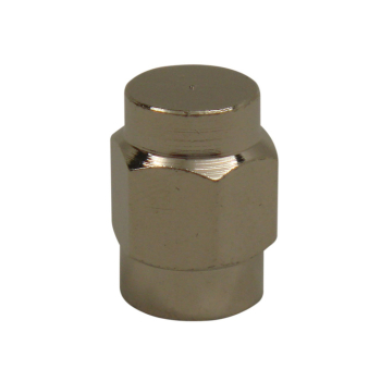 SMA Male Dust Cap, Nickel Plated, No Chain