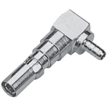 DIN COAXIAL INSERT Right Angle Plug For .085" Semi-Rigid Cables
