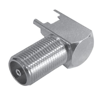 F Right Angle Bulkhead Jack For PCB Through Hole (L24.1)