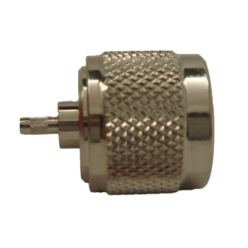N Straight Plug For .100" OD Coax (RG174, RG188, RG316)