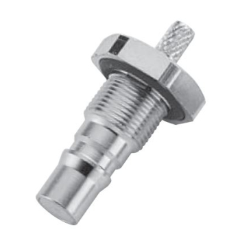 QMA Straight Bulkhead Jack For .100" OD Coax (RG174, RG188, RG316)