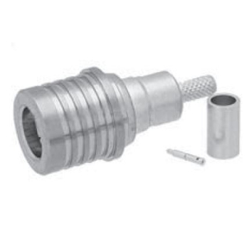QMA Straight Plug For .100" OD Coax (RG174, RG188, RG316)