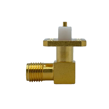 SMA Right Angle 4 Hole Flange Jack