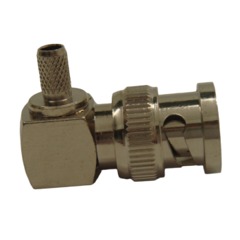 BNC Right Angle Plug For .195" OD Coax (e.g. RG58, RG142, RG400)