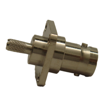 BNC Straight 4 Hole Flange Jack For .100" OD Coax (RG174, RG188, RG316)