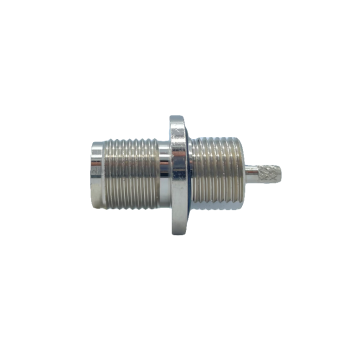 TNC Straight Bulkhead Jack For .100" OD Coax w/ Seal (RG174, RG188, RG316)