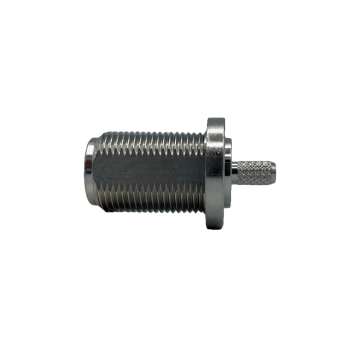 N Straight Rear Mount Bulkhead Jack For .195" OD Coax (e.g. RG58, RG142, RG400)