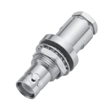 SHV Straight Bulkhead Jack For .100" OD Coax (RG174, RG188, RG316) (Clamp)