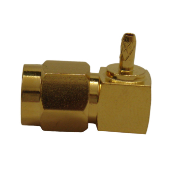 SMA Right Angle Plug For .195" OD Coax (e.g. RG58, RG142, RG400)