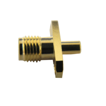 SMA Straight 2 Hole Flange Jack For .085" Semi-Rigid Cables