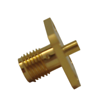 SMA Straight 4 Hole Flange Jack For .047" Semi-Rigid Cables