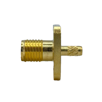 SMA Straight 4 Hole Flange Jack For .100" OD Coax (RG174, RG188, RG316)