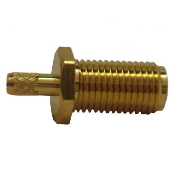 SMA Straight Bulkhead Jack For .100" OD Coax (RG174, RG188, RG316)