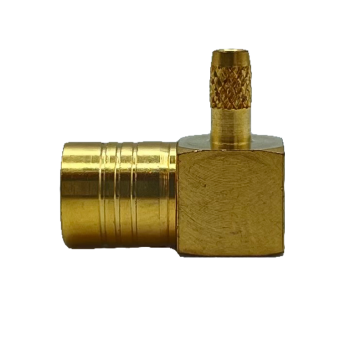 SMB Right Angle Plug For .100" OD Coax (RG174, RG188, RG316)