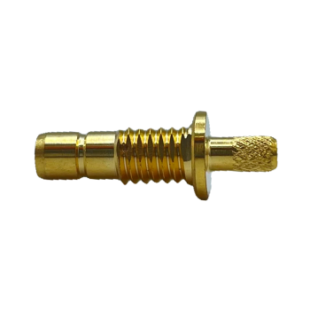 SMB Straight Bulkhead Jack For .100" OD Coax (RG174, RG188, RG316)