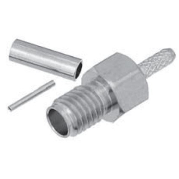 SSMA Straight Jack For .100" OD Coax (RG174, RG188, RG316)