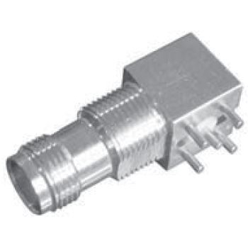 TNC Right Angle Bulkhead Jack For PCB Through Hole