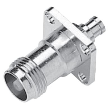 TNC Straight 4 Hole Flange Jack For .085" Semi-Rigid Cables